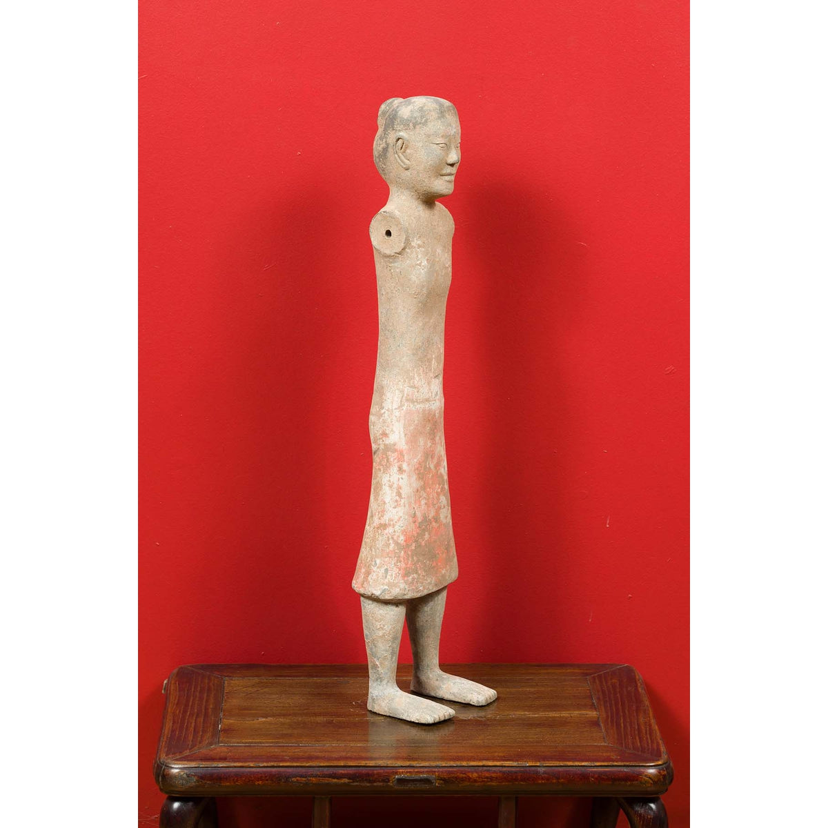 Western Han Dynasty 206 BC-24 AD Chinese Figuring with Original Polychromy-6. Asian & Chinese Furniture, Art, Antiques, Vintage Home Décor for sale at FEA Home