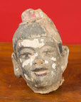 Chinese Antique Painted Terracotta Head with Traces of Original Polychromy-2. Asian & Chinese Furniture, Art, Antiques, Vintage Home Décor for sale at FEA Home