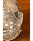 Chinese Antique Painted Terracotta Head with Traces of Original Polychromy-3. Asian & Chinese Furniture, Art, Antiques, Vintage Home Décor for sale at FEA Home