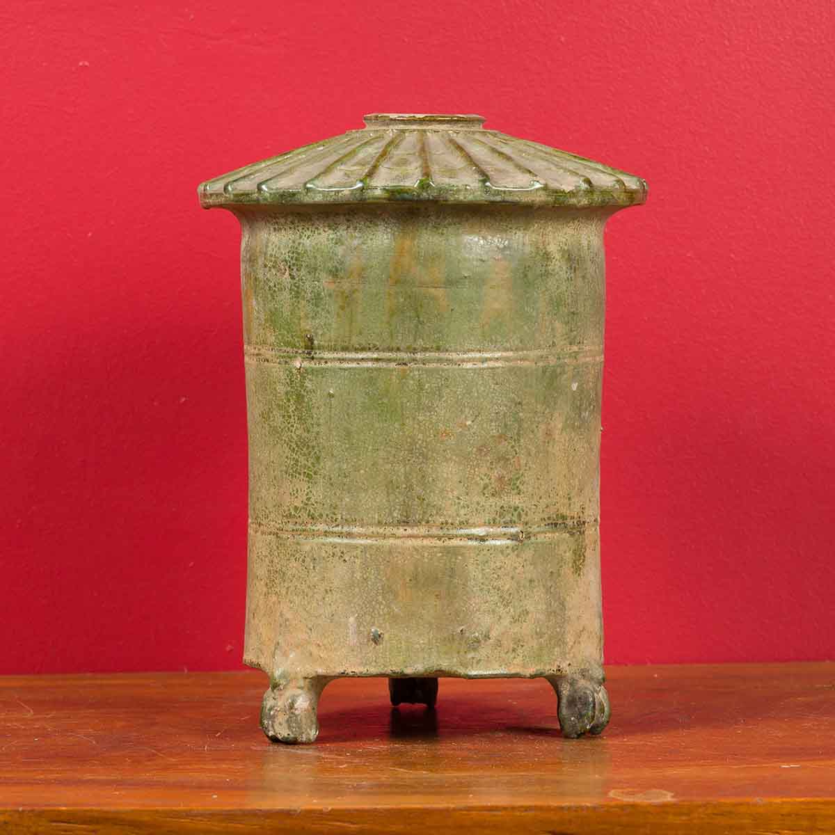 Petit Chinese Ming Dynasty 17th Century Terracotta Granary with Verdigris Patina-2. Asian & Chinese Furniture, Art, Antiques, Vintage Home Décor for sale at FEA Home