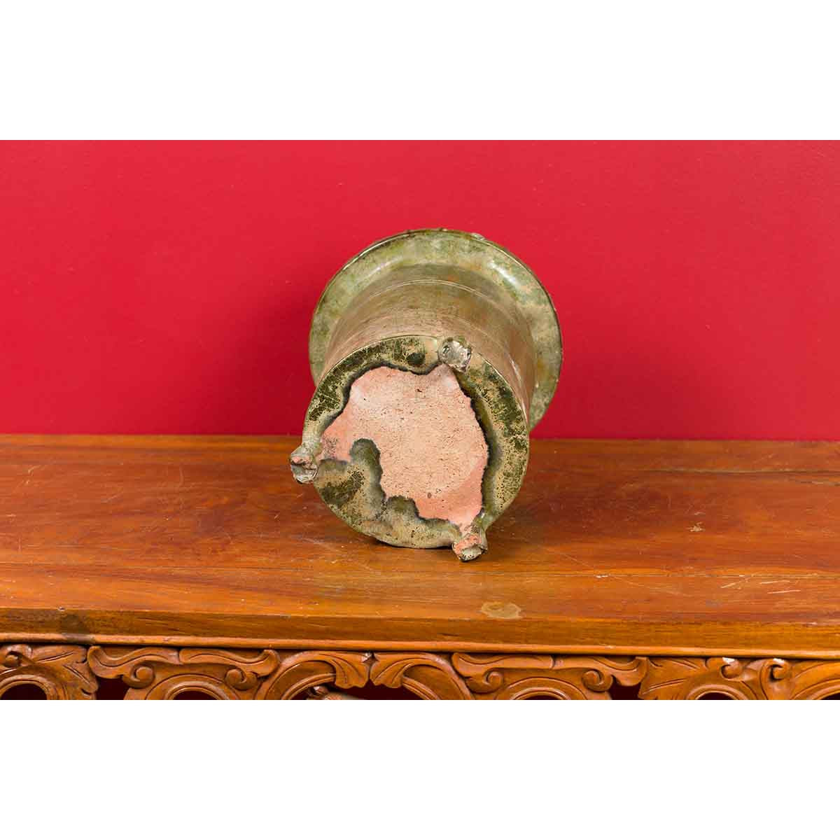 Petit Chinese Ming Dynasty 17th Century Terracotta Granary with Verdigris Patina-12. Asian & Chinese Furniture, Art, Antiques, Vintage Home Décor for sale at FEA Home