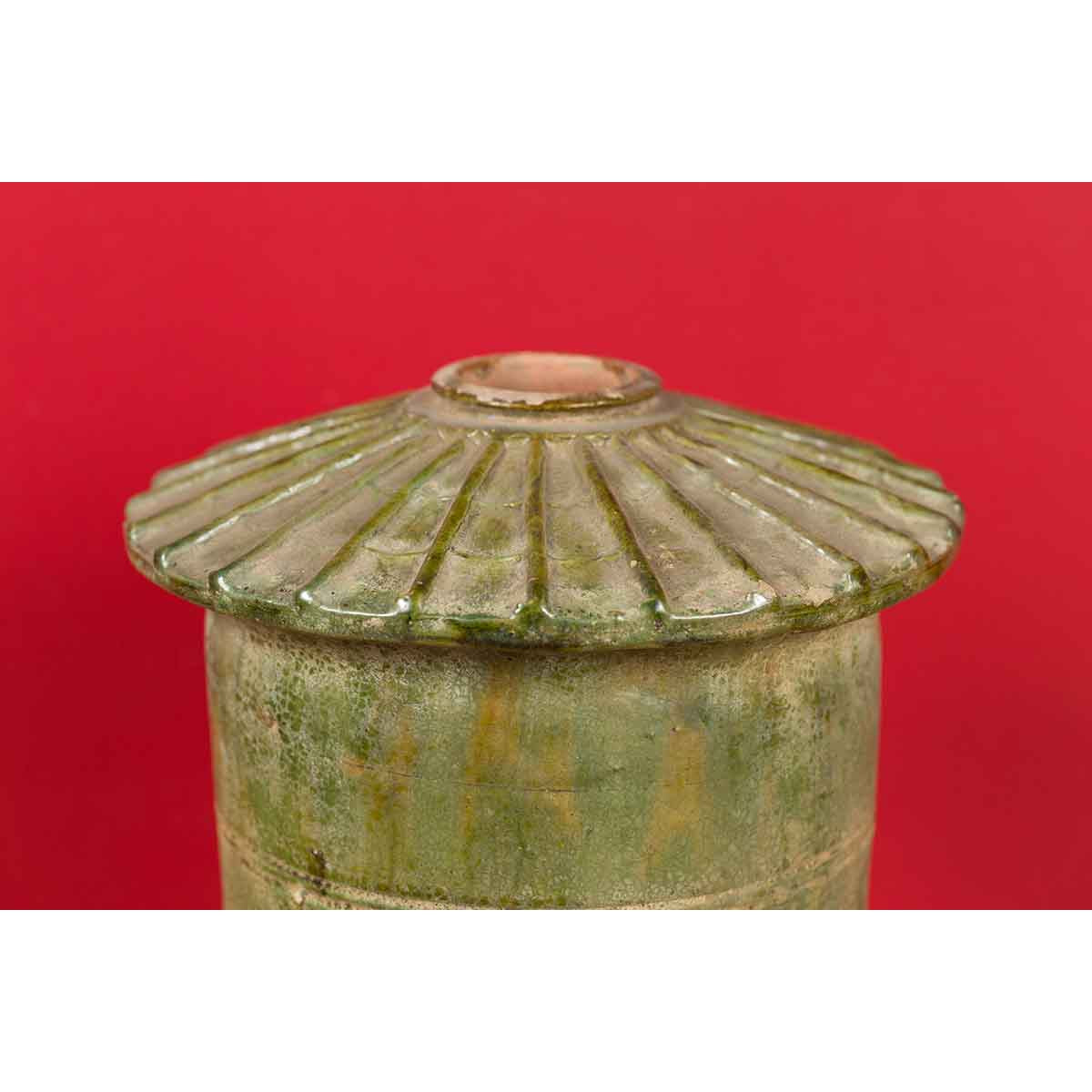 Petit Chinese Ming Dynasty 17th Century Terracotta Granary with Verdigris Patina-5. Asian & Chinese Furniture, Art, Antiques, Vintage Home Décor for sale at FEA Home
