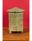Petit Chinese Ming Dynasty 17th Century Terracotta Granary with Verdigris Patina-6. Asian & Chinese Furniture, Art, Antiques, Vintage Home Décor for sale at FEA Home