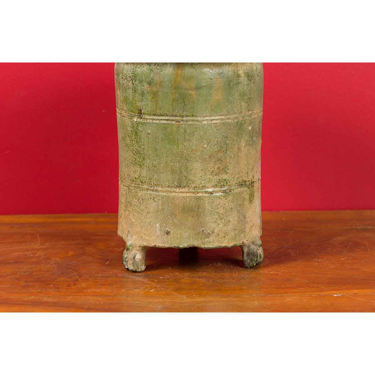 Petit Chinese Ming Dynasty 17th Century Terracotta Granary with Verdigris Patina-7. Asian & Chinese Furniture, Art, Antiques, Vintage Home Décor for sale at FEA Home