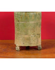 Petit Chinese Ming Dynasty 17th Century Terracotta Granary with Verdigris Patina-7. Asian & Chinese Furniture, Art, Antiques, Vintage Home Décor for sale at FEA Home