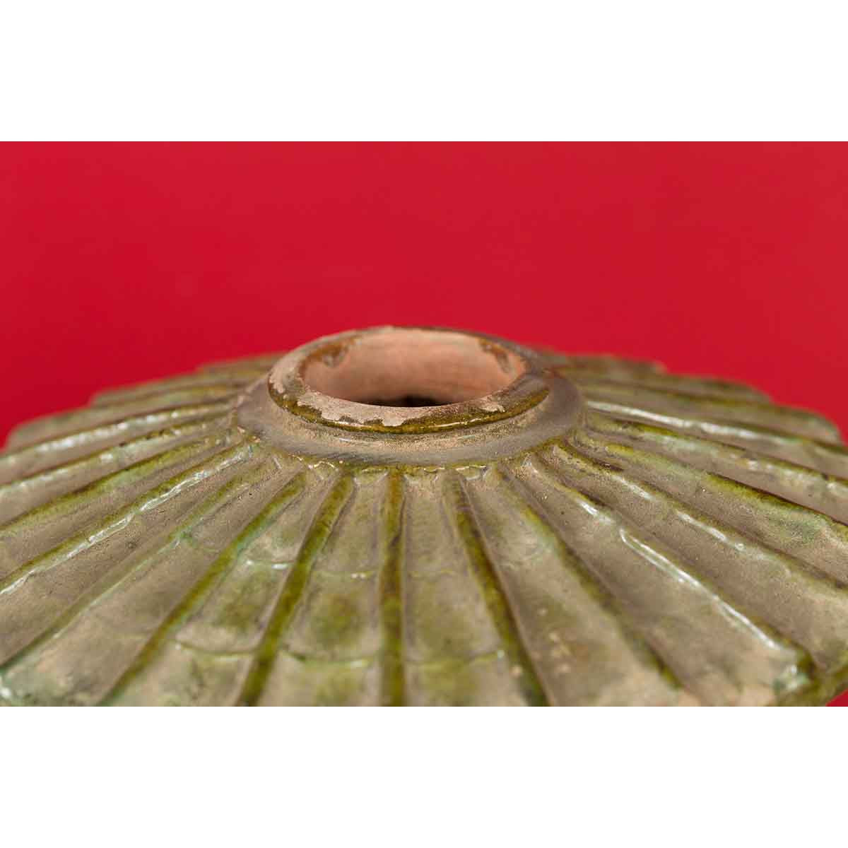 Petit Chinese Ming Dynasty 17th Century Terracotta Granary with Verdigris Patina-8. Asian & Chinese Furniture, Art, Antiques, Vintage Home Décor for sale at FEA Home