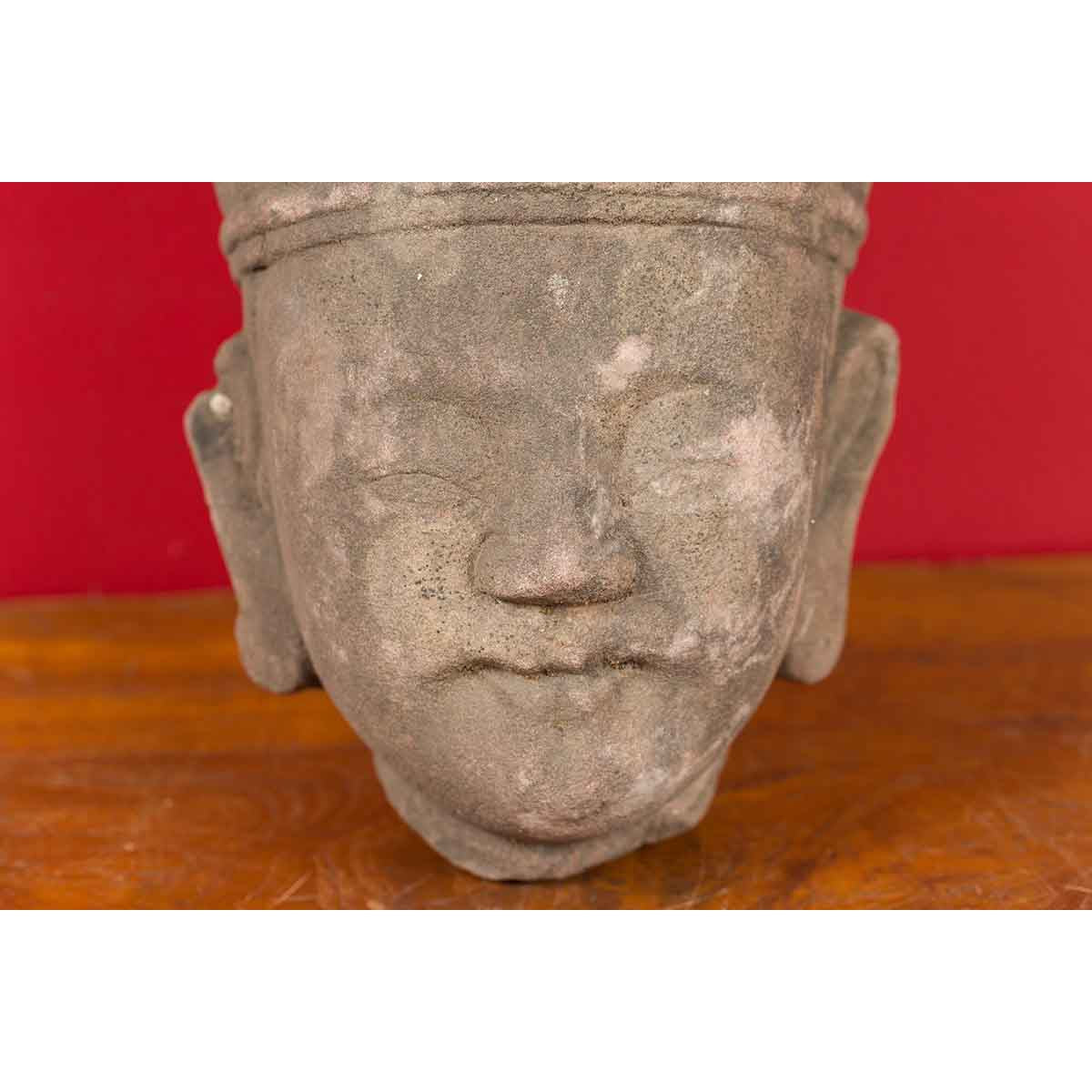 Chinese Qing Dynasty Period 19th Century Carved Head Sculpture of an Official-5. Asian & Chinese Furniture, Art, Antiques, Vintage Home Décor for sale at FEA Home