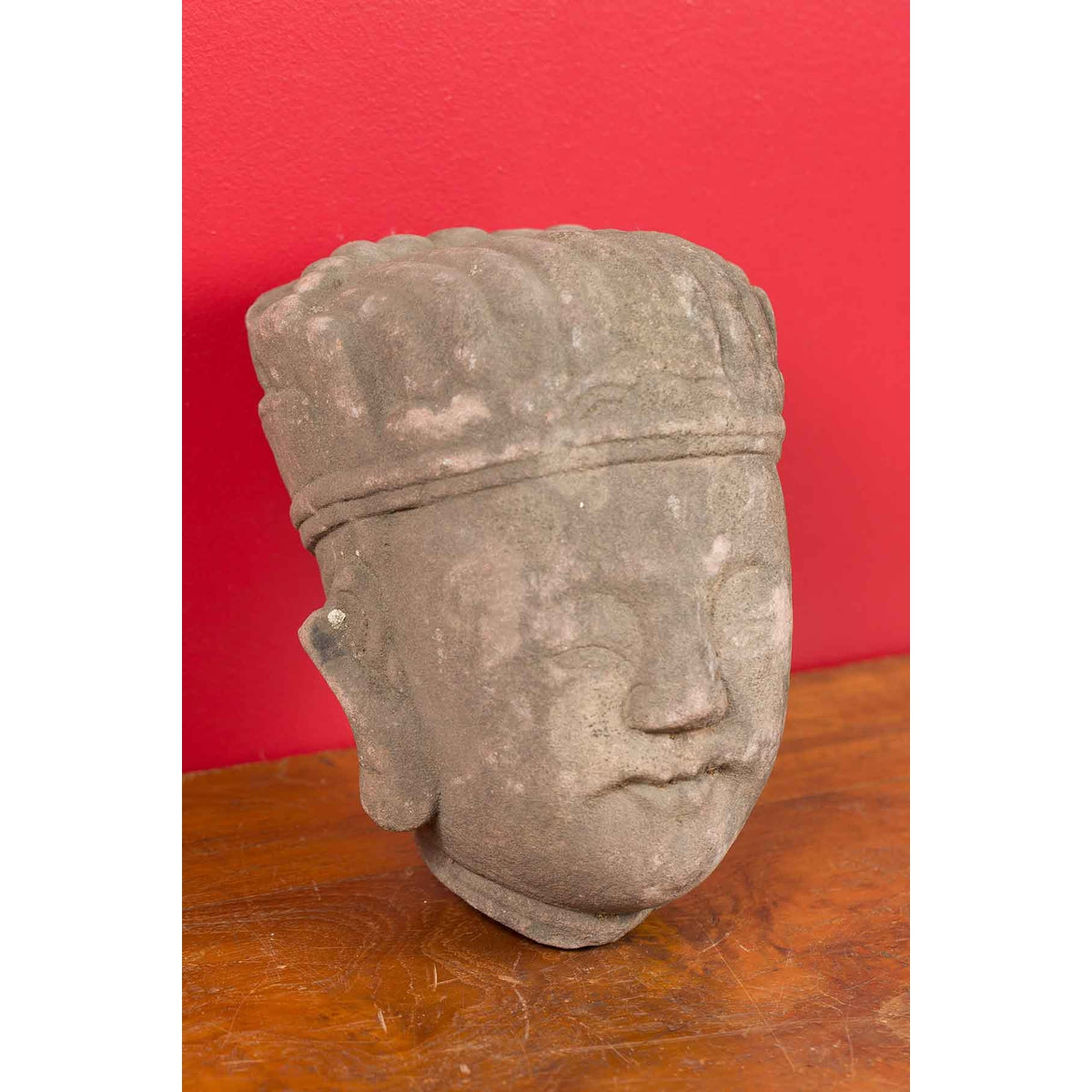 Chinese Qing Dynasty Period 19th Century Carved Head Sculpture of an Official-6. Asian & Chinese Furniture, Art, Antiques, Vintage Home Décor for sale at FEA Home
