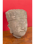 Chinese Qing Dynasty Period 19th Century Carved Head Sculpture of an Official-6. Asian & Chinese Furniture, Art, Antiques, Vintage Home Décor for sale at FEA Home