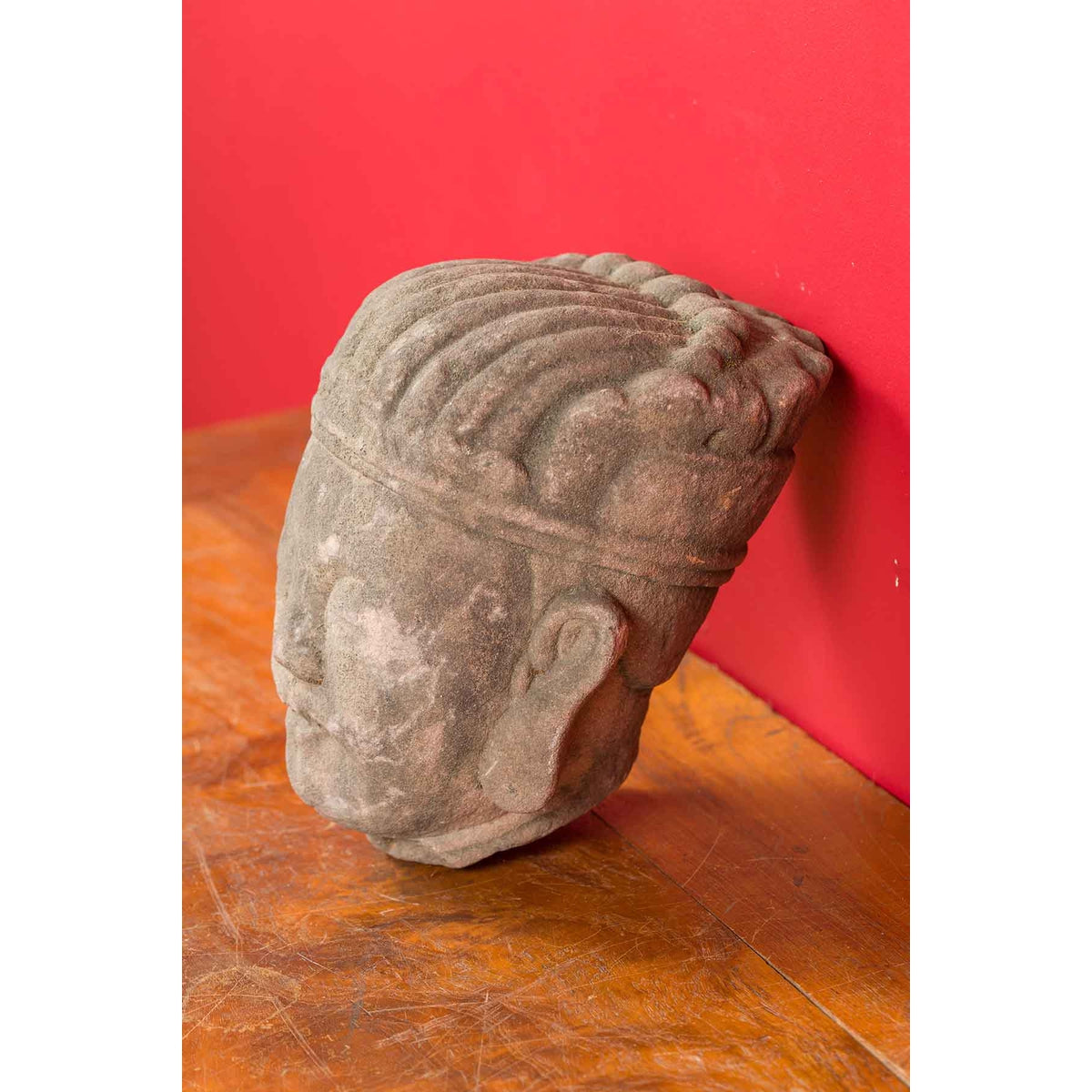 Chinese Qing Dynasty Period 19th Century Carved Head Sculpture of an Official-7. Asian & Chinese Furniture, Art, Antiques, Vintage Home Décor for sale at FEA Home