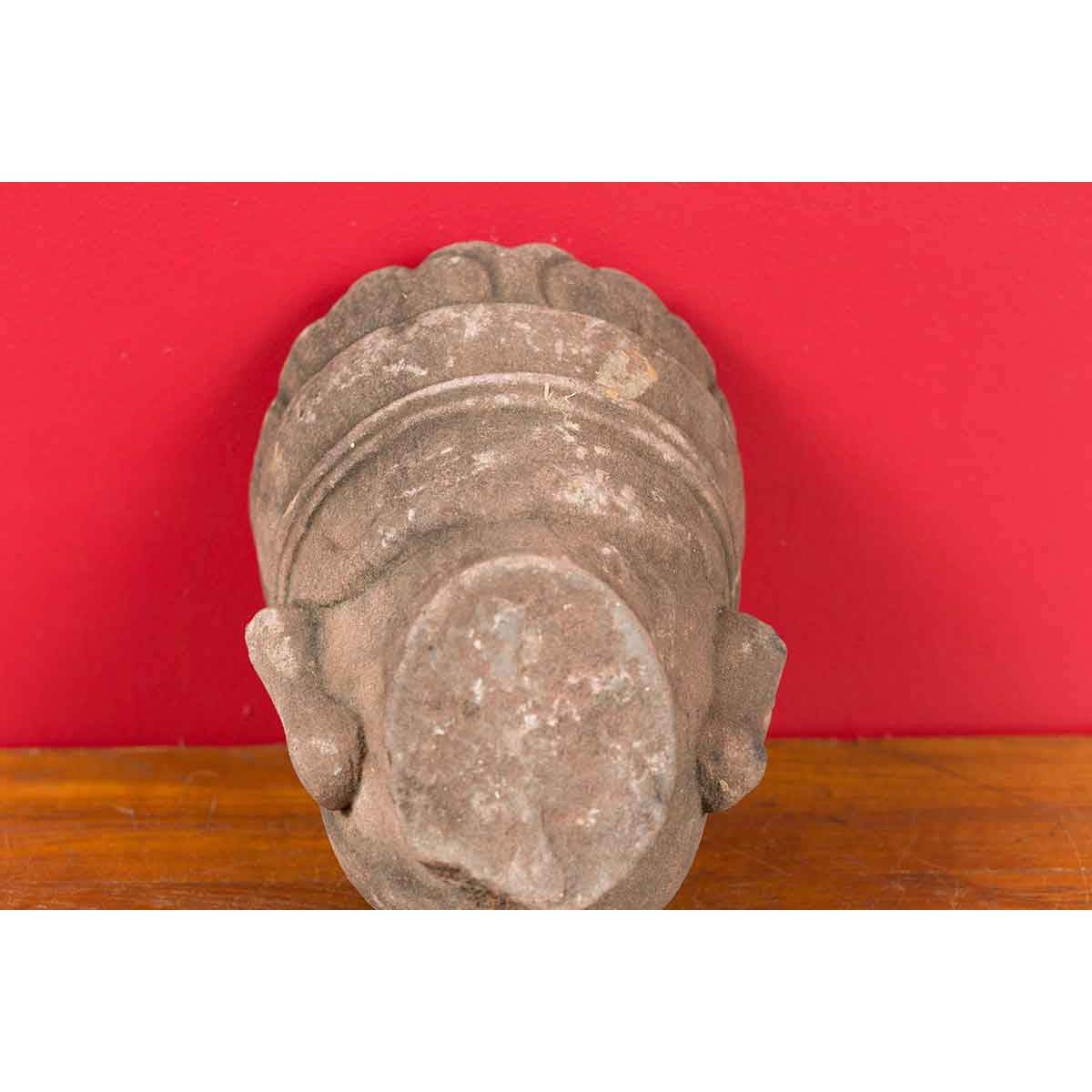 Chinese Qing Dynasty Period 19th Century Carved Head Sculpture of an Official-10. Asian & Chinese Furniture, Art, Antiques, Vintage Home Décor for sale at FEA Home