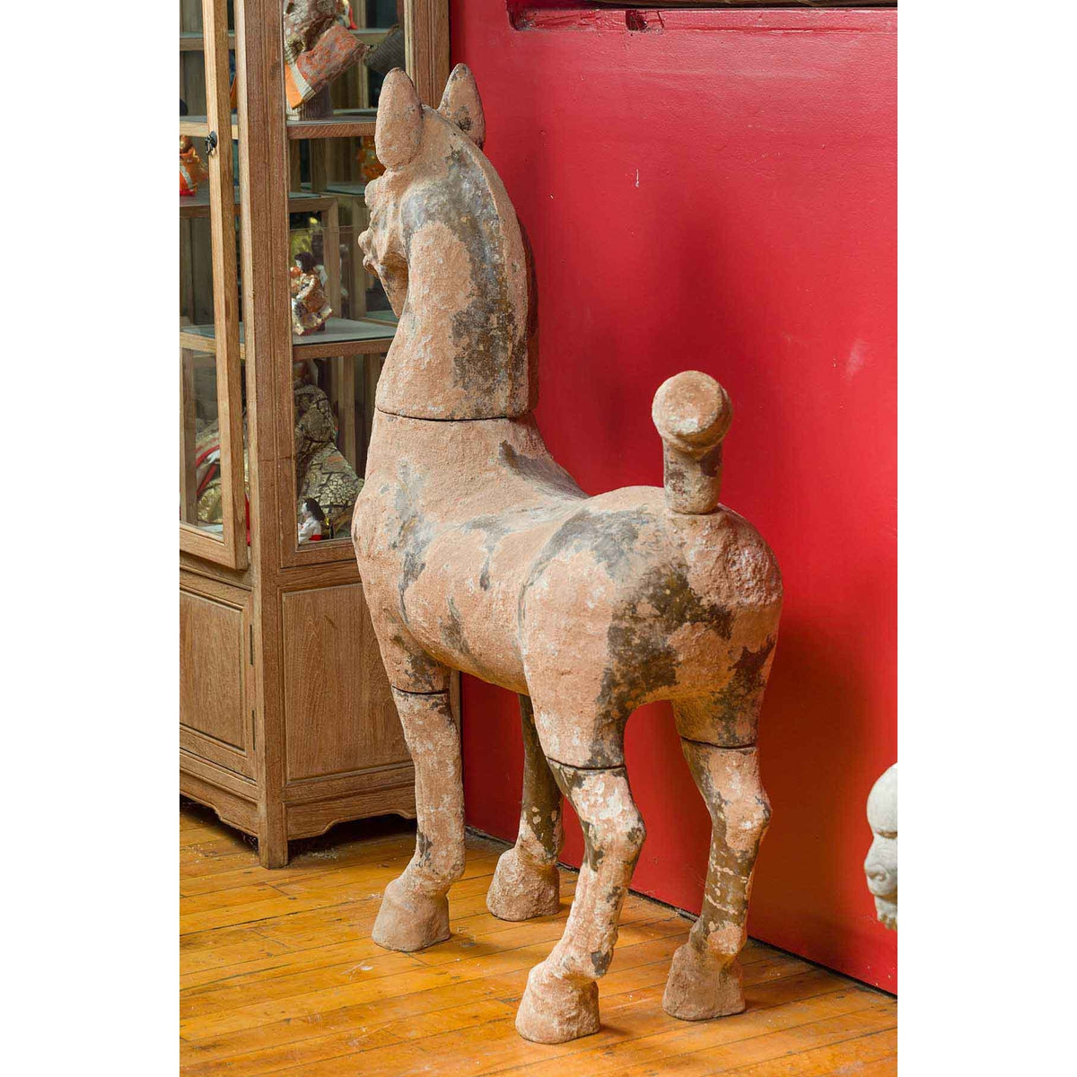 Large Chinese Han Dynasty Period Terracotta Horse, circa 202 BC-200 AD-10. Asian & Chinese Furniture, Art, Antiques, Vintage Home Décor for sale at FEA Home