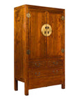 Chinese 19th Century Qing Dynasty Period Elmwood Cabinet with Doors and Drawers-1. Asian & Chinese Furniture, Art, Antiques, Vintage Home Décor for sale at FEA Home