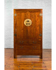 Chinese 19th Century Qing Dynasty Period Elmwood Cabinet with Doors and Drawers-8. Asian & Chinese Furniture, Art, Antiques, Vintage Home Décor for sale at FEA Home