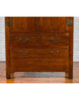 Chinese 19th Century Qing Dynasty Period Elmwood Cabinet with Doors and Drawers-7. Asian & Chinese Furniture, Art, Antiques, Vintage Home Décor for sale at FEA Home