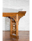 Chinese Shandong Province Early 20th Century Long Elm Altar Console Table-14. Asian & Chinese Furniture, Art, Antiques, Vintage Home Décor for sale at FEA Home