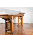 Chinese Shandong Province Early 20th Century Long Elm Altar Console Table-4. Asian & Chinese Furniture, Art, Antiques, Vintage Home Décor for sale at FEA Home
