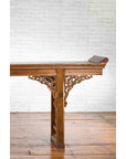 Chinese Shandong Province Early 20th Century Long Elm Altar Console Table-7. Asian & Chinese Furniture, Art, Antiques, Vintage Home Décor for sale at FEA Home