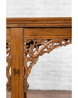 Chinese Shandong Province Early 20th Century Long Elm Altar Console Table-9. Asian & Chinese Furniture, Art, Antiques, Vintage Home Décor for sale at FEA Home