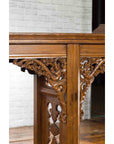 Chinese Shandong Province Early 20th Century Long Elm Altar Console Table-10. Asian & Chinese Furniture, Art, Antiques, Vintage Home Décor for sale at FEA Home