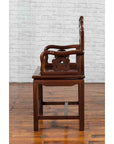 Qing Dynasty Rosewood Armchair with Carved Back & Arms-12. Asian & Chinese Furniture, Art, Antiques, Vintage Home Décor for sale at FEA Home