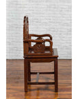 Qing Dynasty Rosewood Armchair with Carved Back & Arms-10. Asian & Chinese Furniture, Art, Antiques, Vintage Home Décor for sale at FEA Home