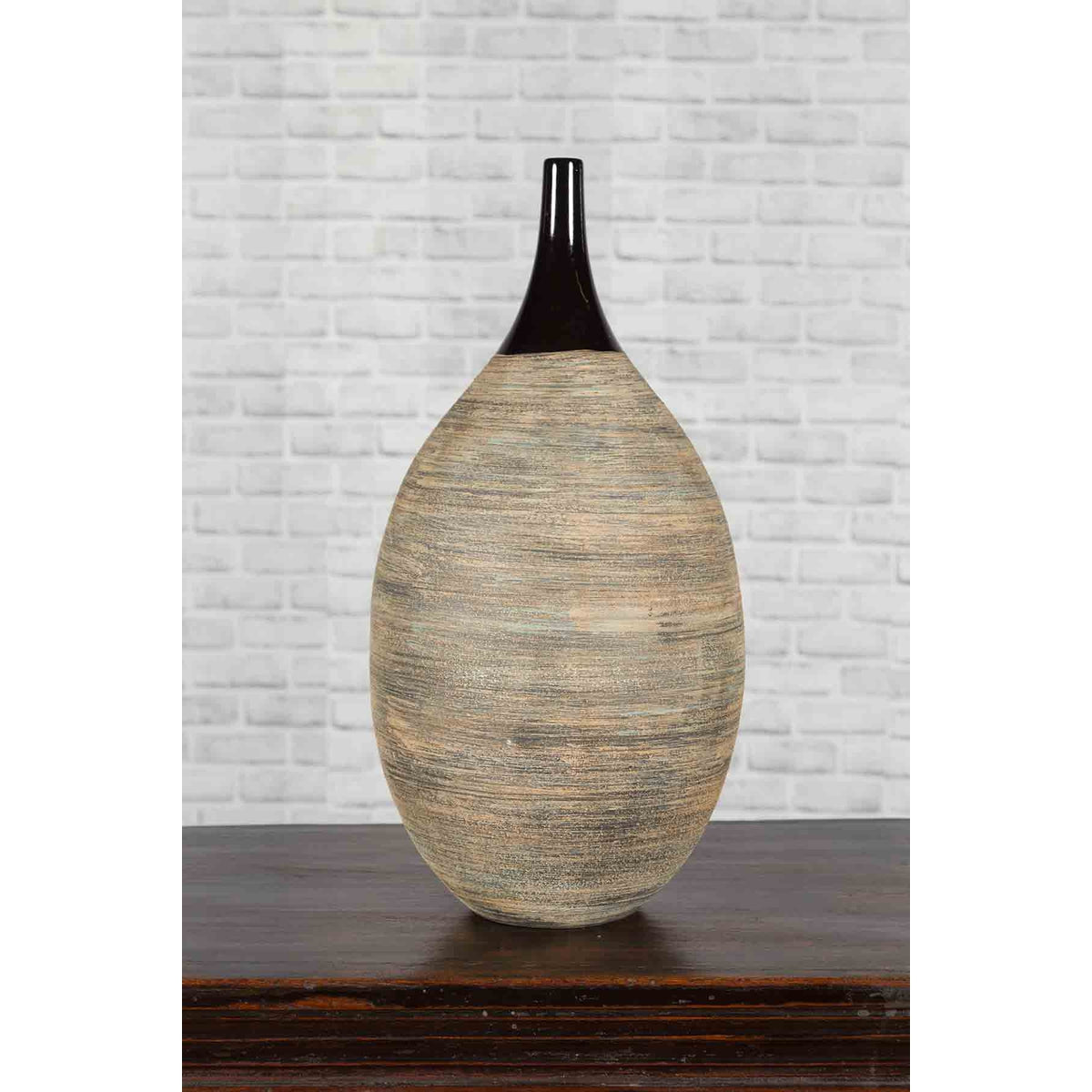 Northern Thai Chiang Mai Contemporary Textured Vase from the Prem Collection-8. Asian & Chinese Furniture, Art, Antiques, Vintage Home Décor for sale at FEA Home