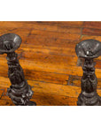 Pair of Vintage Baroque Style Cast Bronze Candlesticks with Cherub Figures-11. Asian & Chinese Furniture, Art, Antiques, Vintage Home Décor for sale at FEA Home