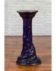 Chinese Antique Dark Blue Glazed Pedestal Stand with Raised Motifs-7. Asian & Chinese Furniture, Art, Antiques, Vintage Home Décor for sale at FEA Home