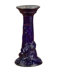 Chinese Antique Dark Blue Glazed Pedestal Stand with Raised Motifs-1. Asian & Chinese Furniture, Art, Antiques, Vintage Home Décor for sale at FEA Home