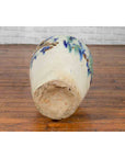 19th Century Martaban Vase with Blue, Green and Brown Bird Motifs and Loops-12. Asian & Chinese Furniture, Art, Antiques, Vintage Home Décor for sale at FEA Home