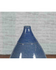 Large Thai Chiang Mai Contemporary Blue Tapered Vase from the Prem Collection-3. Asian & Chinese Furniture, Art, Antiques, Vintage Home Décor for sale at FEA Home