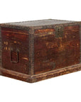 Chinese Qing Dynasty 19th Century Distressed Blanket Chest with Iron Fittings-1. Asian & Chinese Furniture, Art, Antiques, Vintage Home Décor for sale at FEA Home
