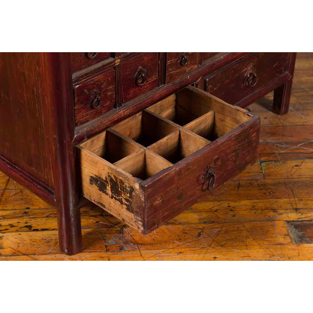 Chinese Qing Dynasty Period Apothecary Chest with 32 Drawers and Aged Patina-7. Asian & Chinese Furniture, Art, Antiques, Vintage Home Décor for sale at FEA Home