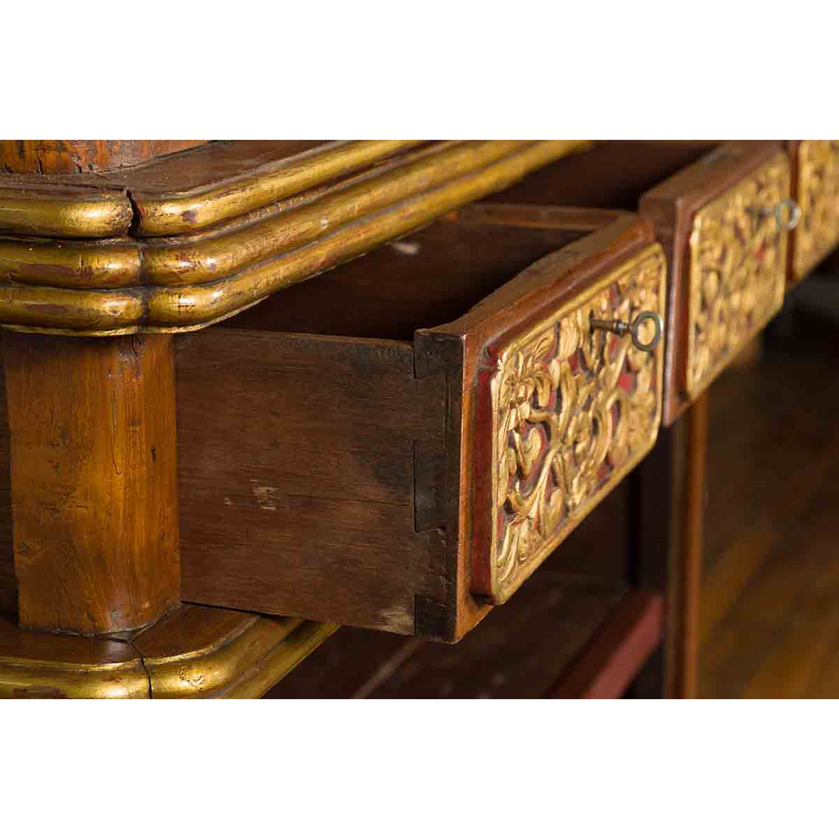 20th Century Indonesian Cabinet with Decorative Midsection Drawers-11. Asian & Chinese Furniture, Art, Antiques, Vintage Home Décor for sale at FEA Home