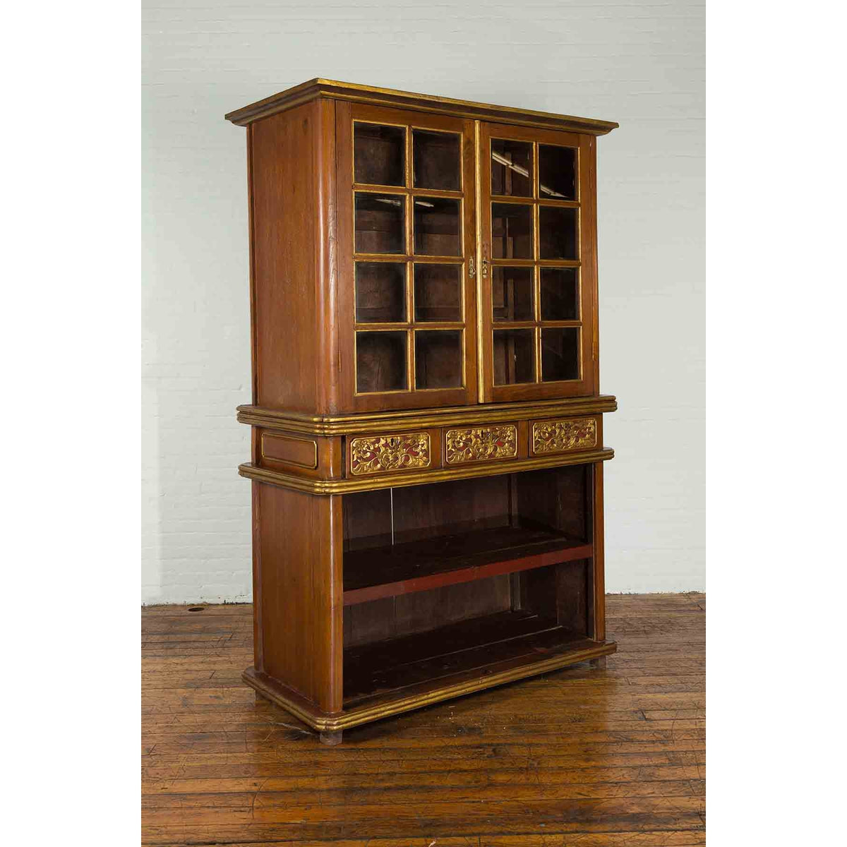 20th Century Indonesian Cabinet with Decorative Midsection Drawers-4. Asian & Chinese Furniture, Art, Antiques, Vintage Home Décor for sale at FEA Home