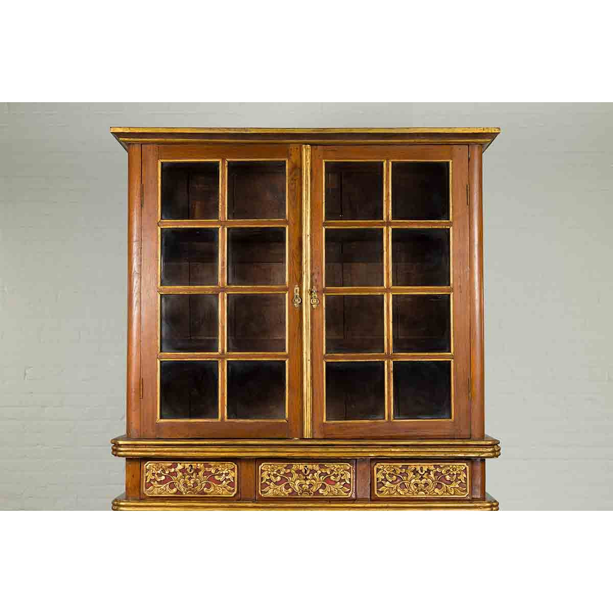 20th Century Indonesian Cabinet with Decorative Midsection Drawers-5. Asian & Chinese Furniture, Art, Antiques, Vintage Home Décor for sale at FEA Home