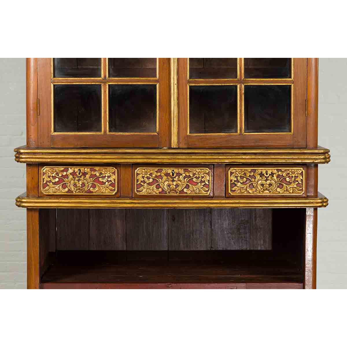 20th Century Indonesian Cabinet with Decorative Midsection Drawers-7. Asian & Chinese Furniture, Art, Antiques, Vintage Home Décor for sale at FEA Home