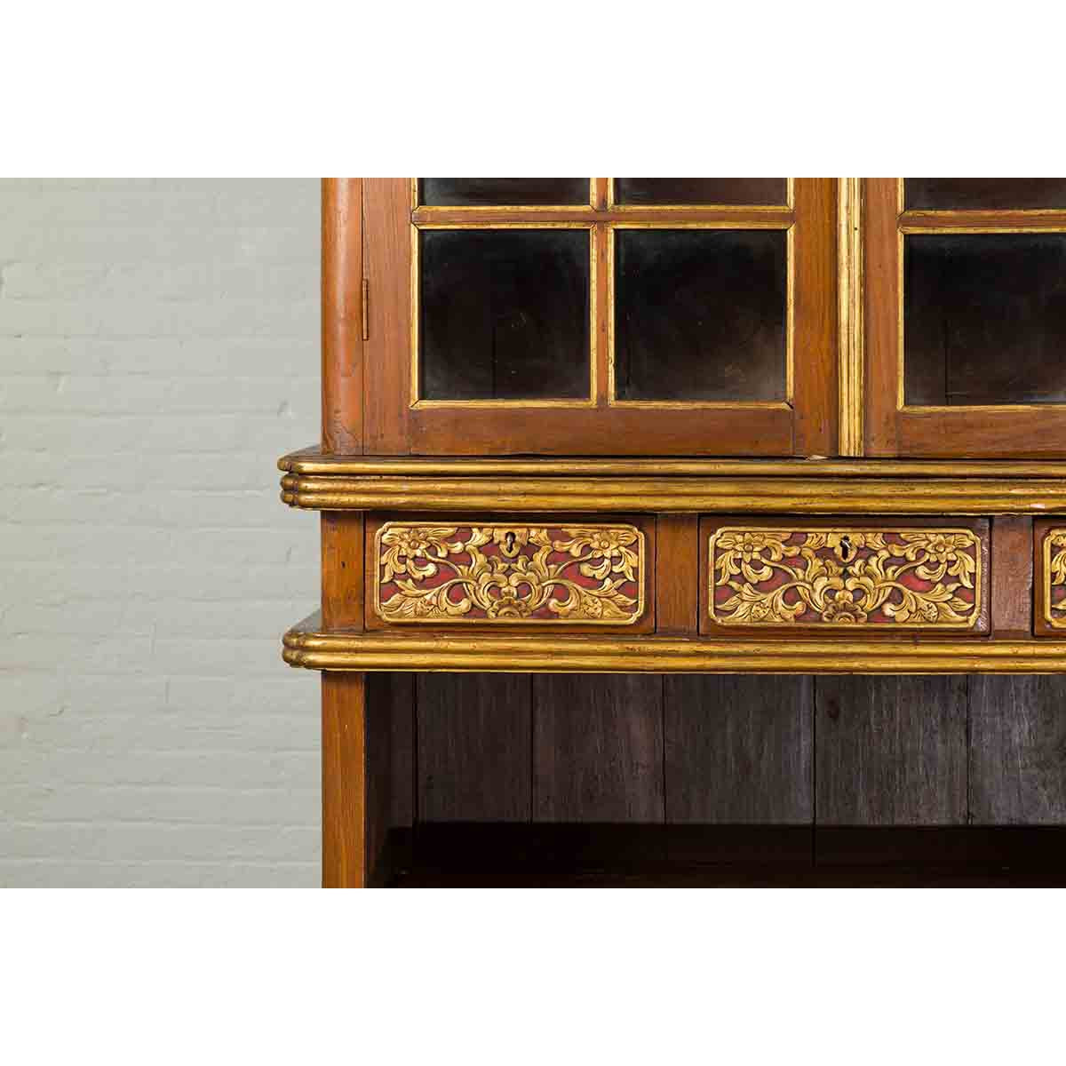 20th Century Indonesian Cabinet with Decorative Midsection Drawers-8. Asian & Chinese Furniture, Art, Antiques, Vintage Home Décor for sale at FEA Home