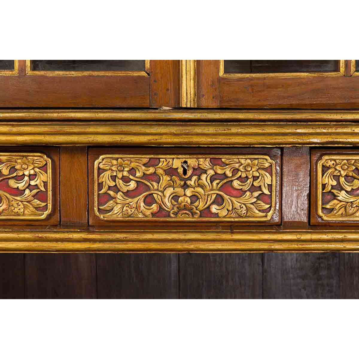 20th Century Indonesian Cabinet with Decorative Midsection Drawers-9. Asian & Chinese Furniture, Art, Antiques, Vintage Home Décor for sale at FEA Home
