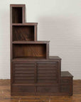 Japanese Tansu Staircase Design Cabinet with Bookshelves & Drawers-2. Asian & Chinese Furniture, Art, Antiques, Vintage Home Décor for sale at FEA Home