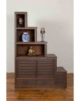 Japanese Tansu Staircase Design Cabinet with Bookshelves & Drawers-3. Asian & Chinese Furniture, Art, Antiques, Vintage Home Décor for sale at FEA Home