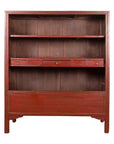 Chinese Early 20th Century Red Lacquered Display Cabinet with Three Drawers-1. Asian & Chinese Furniture, Art, Antiques, Vintage Home Décor for sale at FEA Home