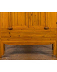 Chinese Qing Dynasty 19th Century Tapered Cabinet with Round Medallion Hardware-7. Asian & Chinese Furniture, Art, Antiques, Vintage Home Décor for sale at FEA Home