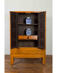 Chinese Qing Dynasty 19th Century Tapered Cabinet with Round Medallion Hardware-3. Asian & Chinese Furniture, Art, Antiques, Vintage Home Décor for sale at FEA Home