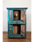 Large 19th Century Royal Teal Cabinet-4. Asian & Chinese Furniture, Art, Antiques, Vintage Home Décor for sale at FEA Home