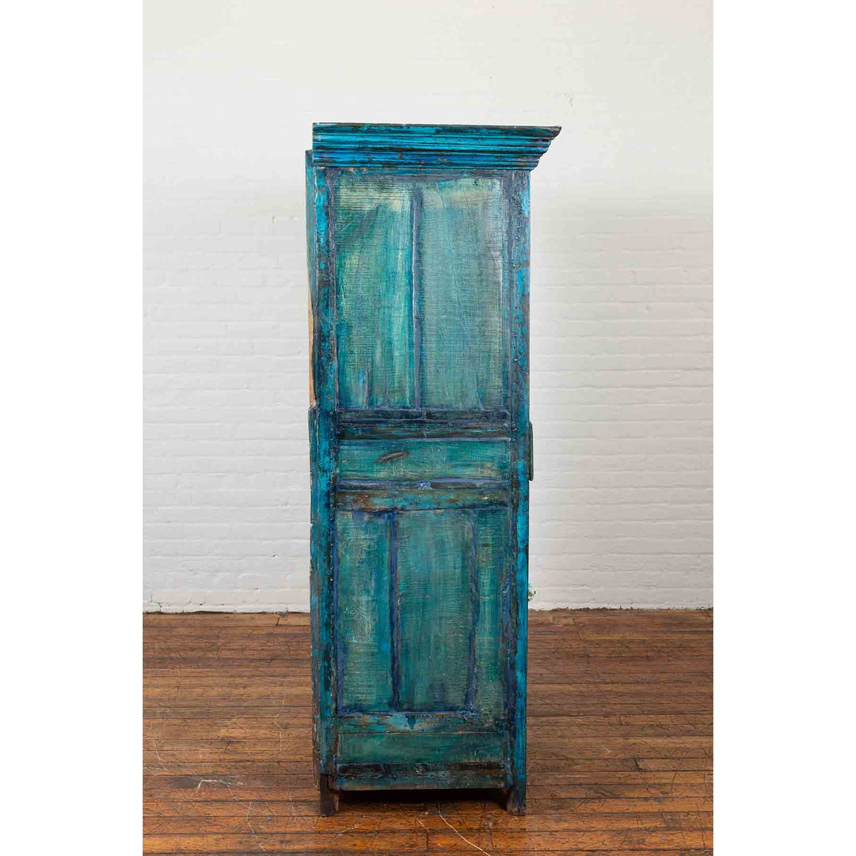 Large 19th Century Royal Teal Cabinet-15. Asian & Chinese Furniture, Art, Antiques, Vintage Home Décor for sale at FEA Home