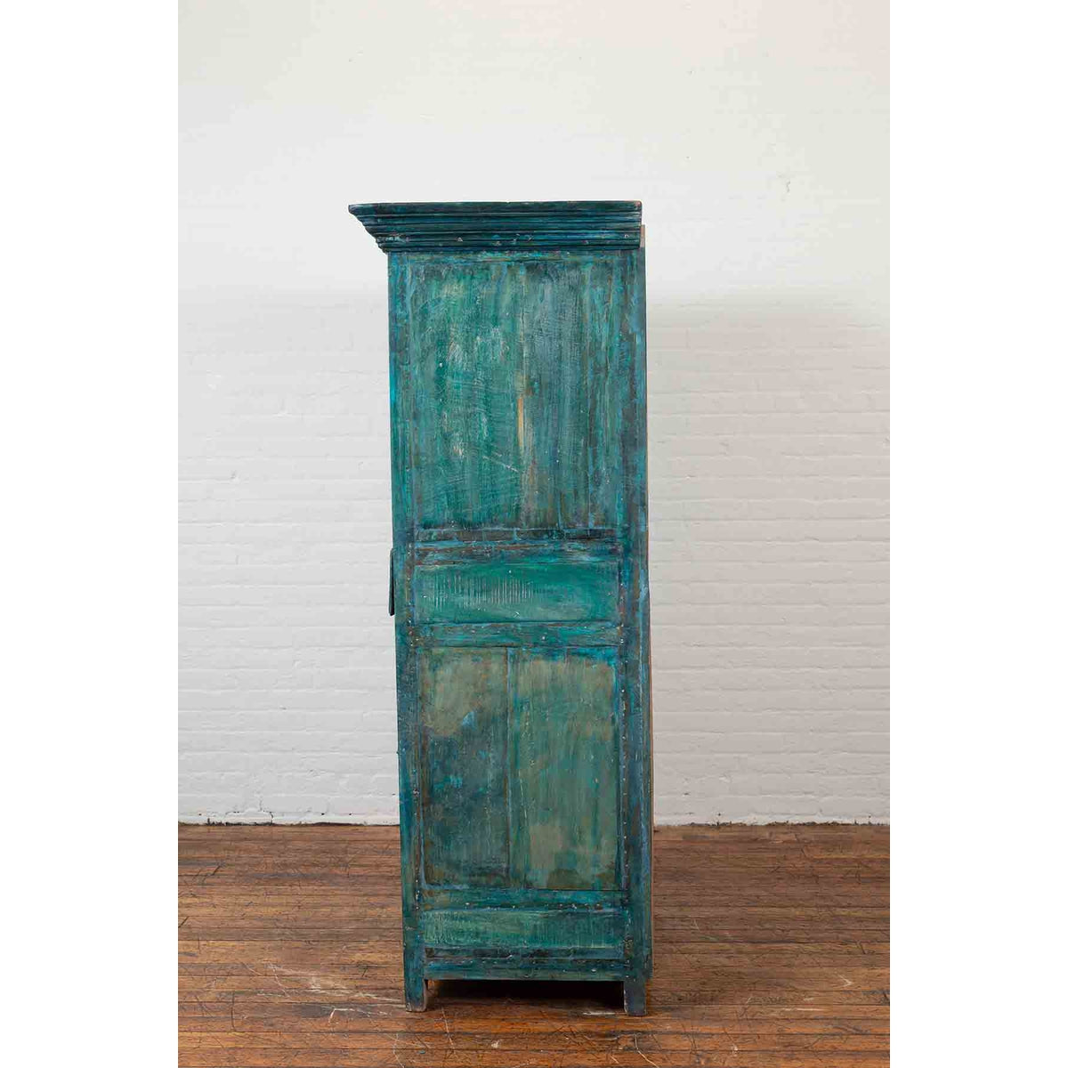 Large 19th Century Royal Teal Cabinet-17. Asian & Chinese Furniture, Art, Antiques, Vintage Home Décor for sale at FEA Home