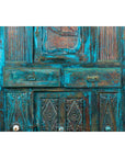 Large 19th Century Royal Teal Cabinet-7. Asian & Chinese Furniture, Art, Antiques, Vintage Home Décor for sale at FEA Home