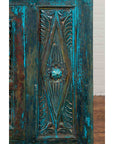 Large 19th Century Royal Teal Cabinet-12. Asian & Chinese Furniture, Art, Antiques, Vintage Home Décor for sale at FEA Home